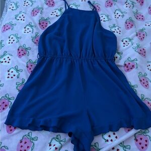 SHEIN Elegant Blue Romper